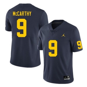 University of Michigan #9 For Men's J.J. McCarthy Jersey Navy Embroidery Alumni Football Limited 530545-981