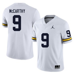 Michigan #9 Mens J.J. McCarthy Jersey White NCAA College Football 254877-453