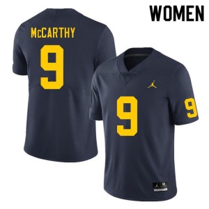 Michigan Wolverines #9 For Women's J.J. McCarthy Jersey Navy College Football Alumni 588890-139