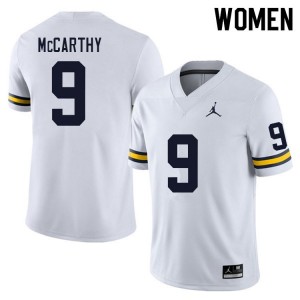 University of Michigan #9 Womens J.J. McCarthy Jersey White Embroidery 130976-299