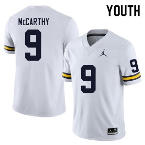 Michigan Wolverines #9 Youth J.J. McCarthy Jersey White Official 689856-841