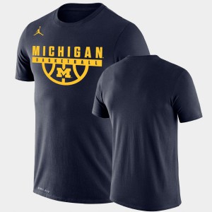 U of M For Men T-Shirt Navy Performance Basketball Drop Legend Stitch 231457-299