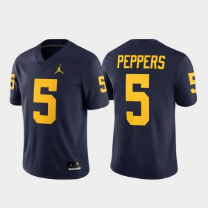 University of Michigan #5 For Men's Jabrill Peppers Jersey Navy High School Game Alumni Player 199035-968
