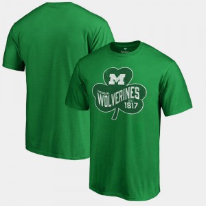 Michigan Men's T-Shirt Kelly Green Paddy's Pride Big & Tall St. Patrick's Day College 496236-392