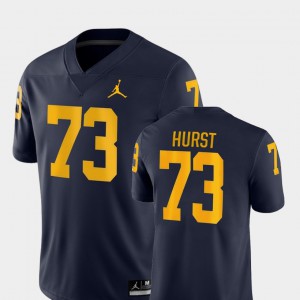 Michigan Wolverines #73 Men Maurice Hurst Jersey Navy College Football Game Embroidery 597102-738