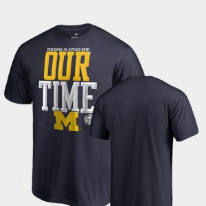 University of Michigan Mens T-Shirt Navy Official 2018 Peach Bowl Bound Counter Big & Tall 198753-252