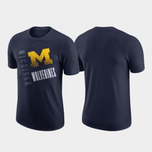 University of Michigan Men's T-Shirt Navy Player Just Do It Performance Cotton 690793-895