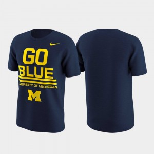 Michigan Mens T-Shirt Navy Performance Local Verbiage NCAA 829263-577