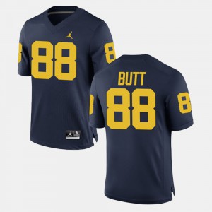 Michigan #88 Men Jake Butt Jersey Navy Stitched Alumni Football Game 348739-669