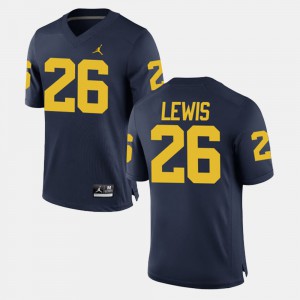 Michigan #26 For Men Jourdan Lewis Jersey Navy NCAA Alumni Football Game 273985-253