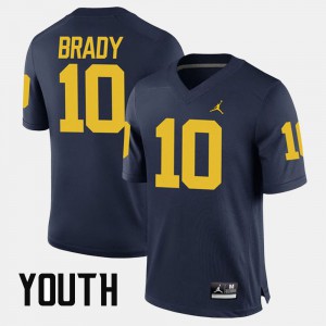 University of Michigan #10 Kids Tom Brady Jersey Navy Alumni Football Game Alumni 980193-934