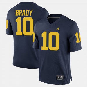 U of M #10 Mens Tom Brady Jersey Navy Stitched Alumni Football Game 982090-568