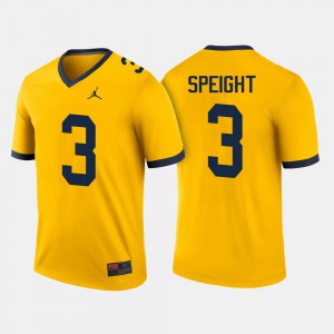 U of M #3 For Men's Wilton Speight Jersey Maize Player College Football 201158-761
